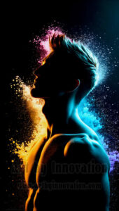 Men Enveloped by Color – AI Abstract Art | Art by Innovation