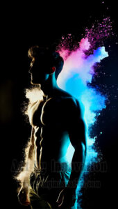 Men Enveloped by Color – AI Abstract Art | Art by Innovation