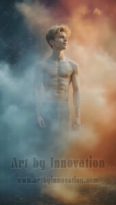 Men Enveloped by Color – AI Abstract Art | Art by Innovation