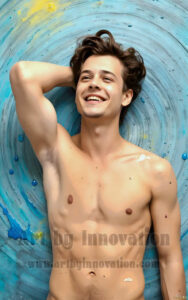 Colorful Happy Male Faces – AI Abstract Art