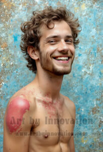 Colorful Happy Male Faces – AI Abstract Art