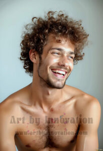 Colorful Happy Male Faces – AI Abstract Art