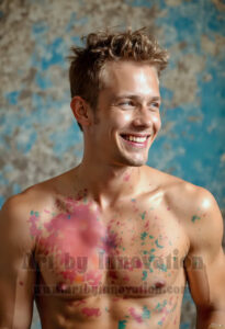 Colorful Happy Male Faces – AI Abstract Art