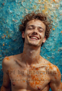 Colorful Happy Male Faces – AI Abstract Art