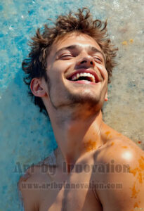 Colorful Happy Male Faces – AI Abstract Art