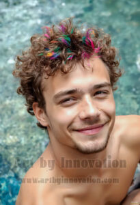 Colorful Happy Male Faces – AI Abstract Art