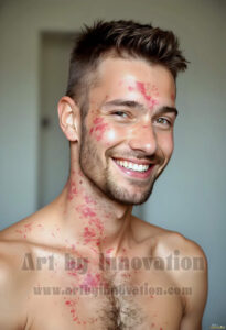 Colorful Happy Male Faces – AI Abstract Art