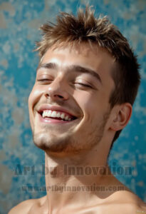 Colorful Happy Male Faces – AI Abstract Art