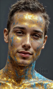 Colorful Happy Male Faces – AI Abstract Art