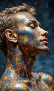 Colorful Happy Male Faces – AI Abstract Art
