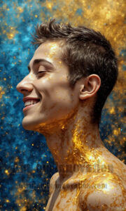 Colorful Happy Male Faces – AI Abstract Art
