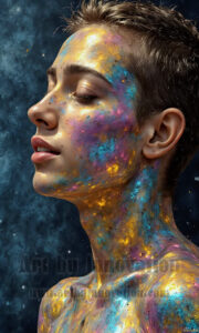 Colorful Happy Male Faces – AI Abstract Art
