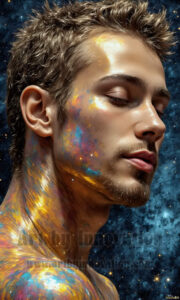 Colorful Happy Male Faces – AI Abstract Art