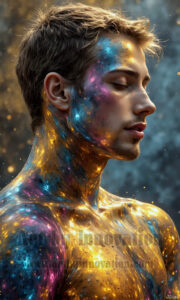 Colorful Happy Male Faces – AI Abstract Art