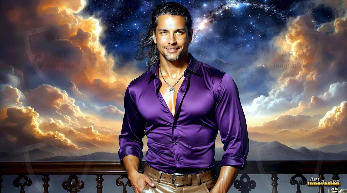 AI-generated Golden City Young Men — beautiful handsome young men in their teens and 20s on balconies overlooking a majestic golden heavenly city. 349 images by Jeff Dupler.