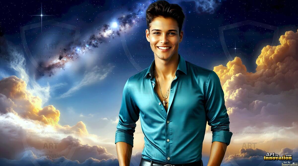 AI-generated Golden City Young Men — beautiful handsome young men in their teens and 20s on balconies overlooking a majestic golden heavenly city. 349 images by Jeff Dupler.