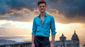 Golden City Young Men – AI Art