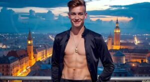Golden City Young Men – AI Art