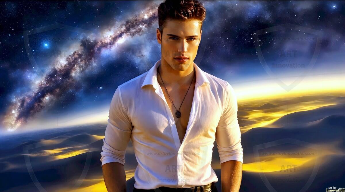 AI-generated Golden City Young Men — beautiful handsome young men in their teens and 20s on balconies overlooking a majestic golden heavenly city. 349 images by Jeff Dupler.