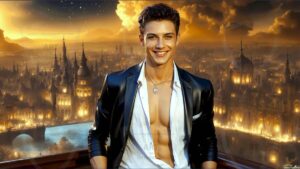 Golden City Young Men – AI Art