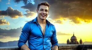 Golden City Young Men – AI Art