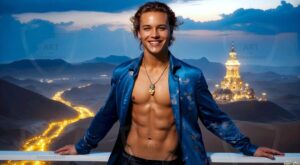Golden City Young Men – AI Art