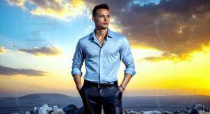 Golden City Young Men – AI Art