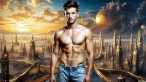 Golden City Young Men – AI Art