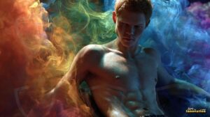 Rainbow of colors Art – 16×9 #0123