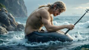 Mermen warriors Art – 16×9 #0117
