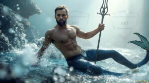 Mermen warriors Art – 16×9 #0119