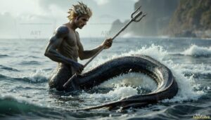Mermen warriors Art – 16×9 #0130