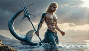 Mermen warriors Art – 16×9 #0133