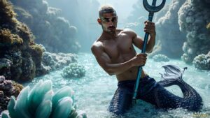 Mermen warriors Art – 16×9 #0155
