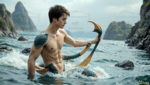Mermen warriors Art – 16×9 #0156