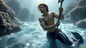 Mermen warriors Art – 16×9 #0158