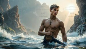 Mermen warriors Art – 16×9 #0167