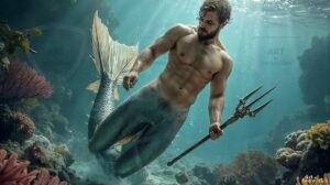 Mermen warriors Art – 16×9 #0175