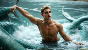 Mermen warriors Art – 16×9 #0186