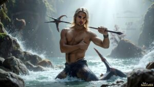 Mermen warriors Art – 16×9 #0194