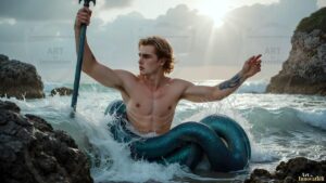 Mermen warriors Art – 16×9 #0340