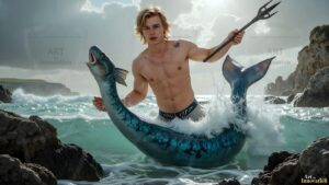 Mermen warriors Art – 16×9 #0343
