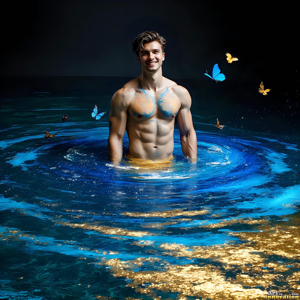 Men Enveloped by Color - AI Abstract Art | Art by Innovation