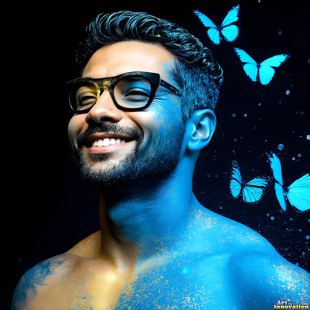 Men Enveloped by Color - AI Abstract Art | Art by Innovation