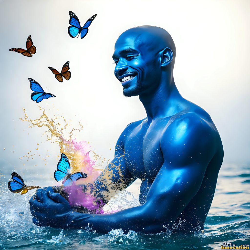 Men Enveloped by Color - AI Abstract Art | Art by Innovation