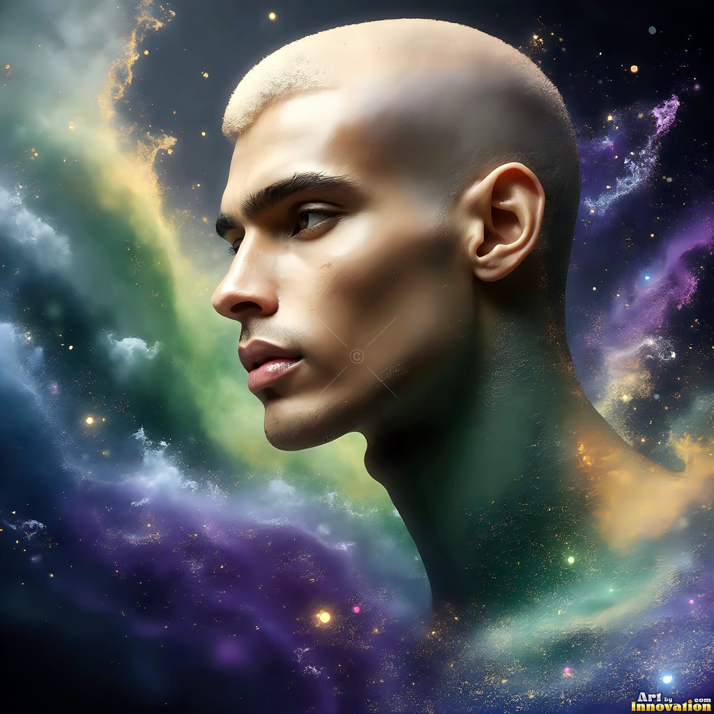 Men Enveloped by Color - AI Abstract Art | Art by Innovation