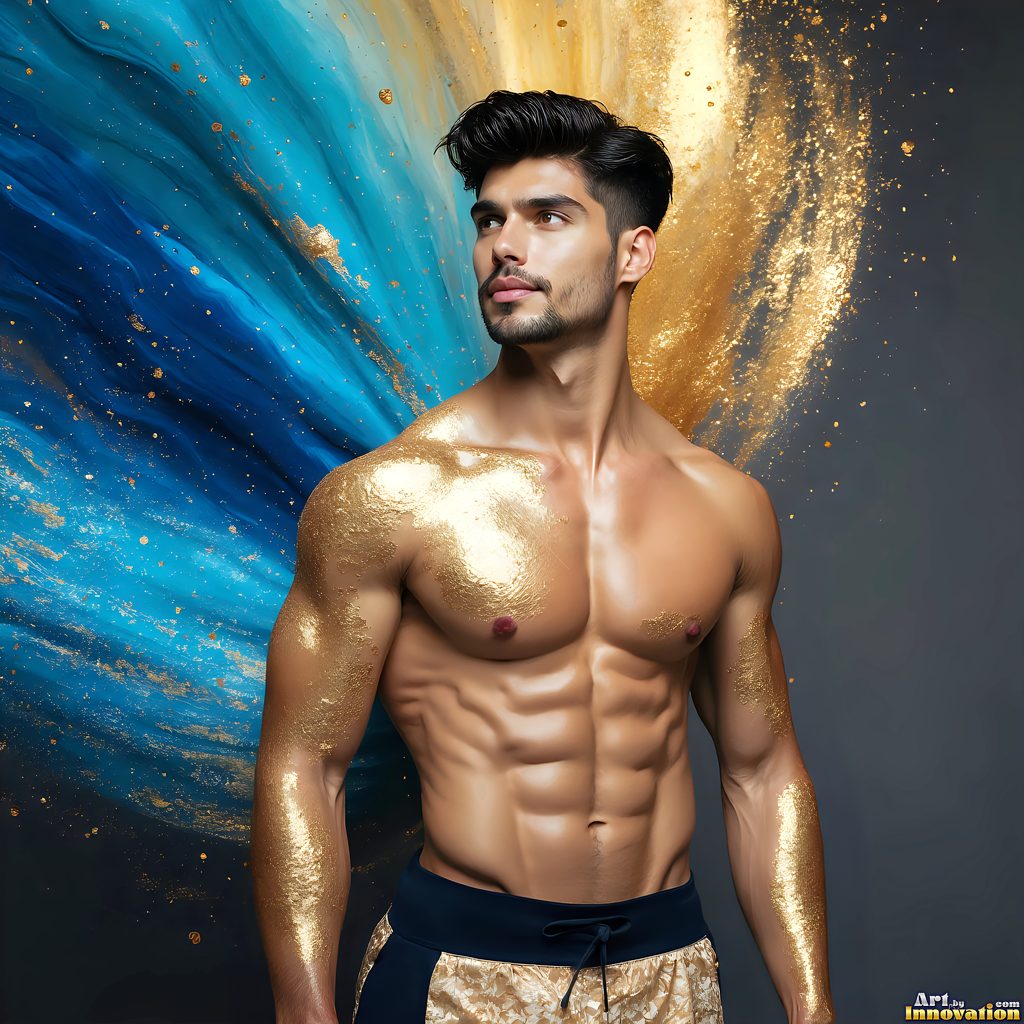 Men Enveloped by Color - AI Abstract Art | Art by Innovation