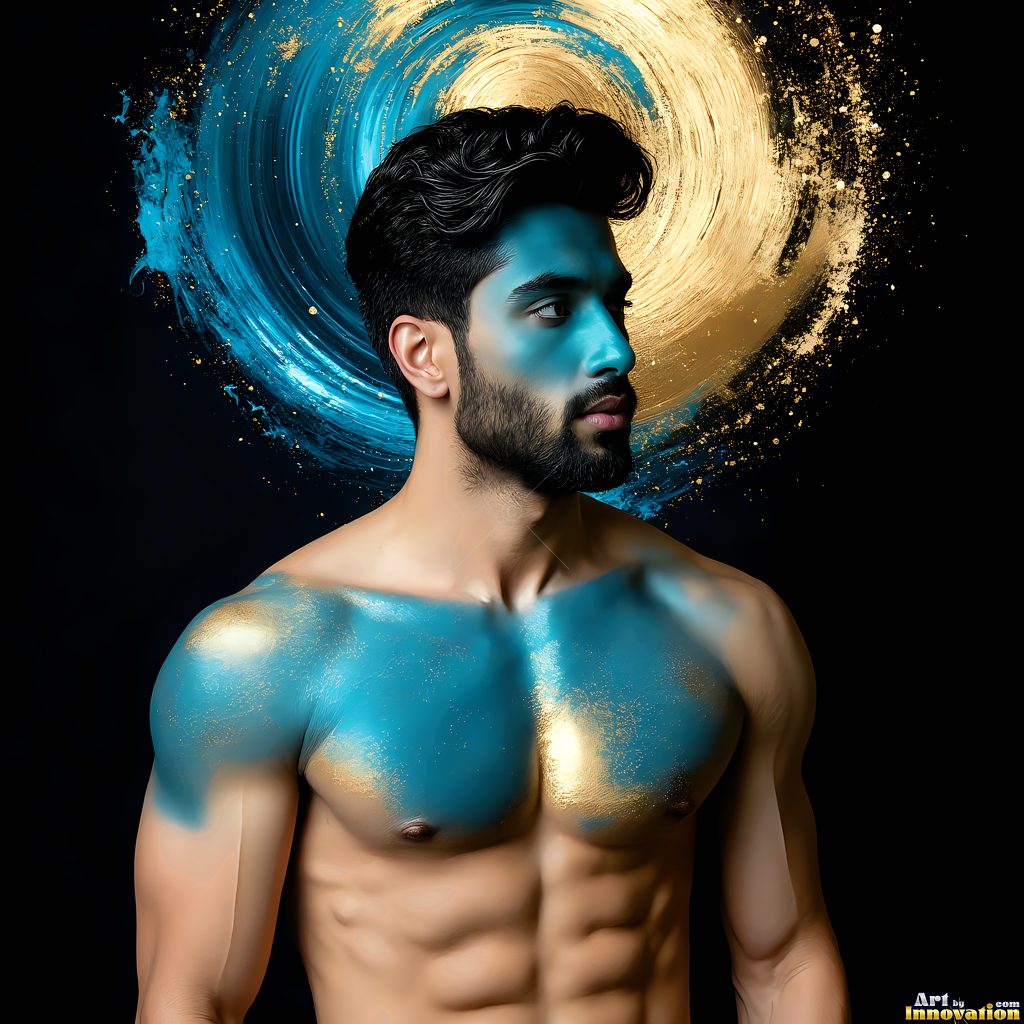 Men Enveloped by Color - AI Abstract Art | Art by Innovation