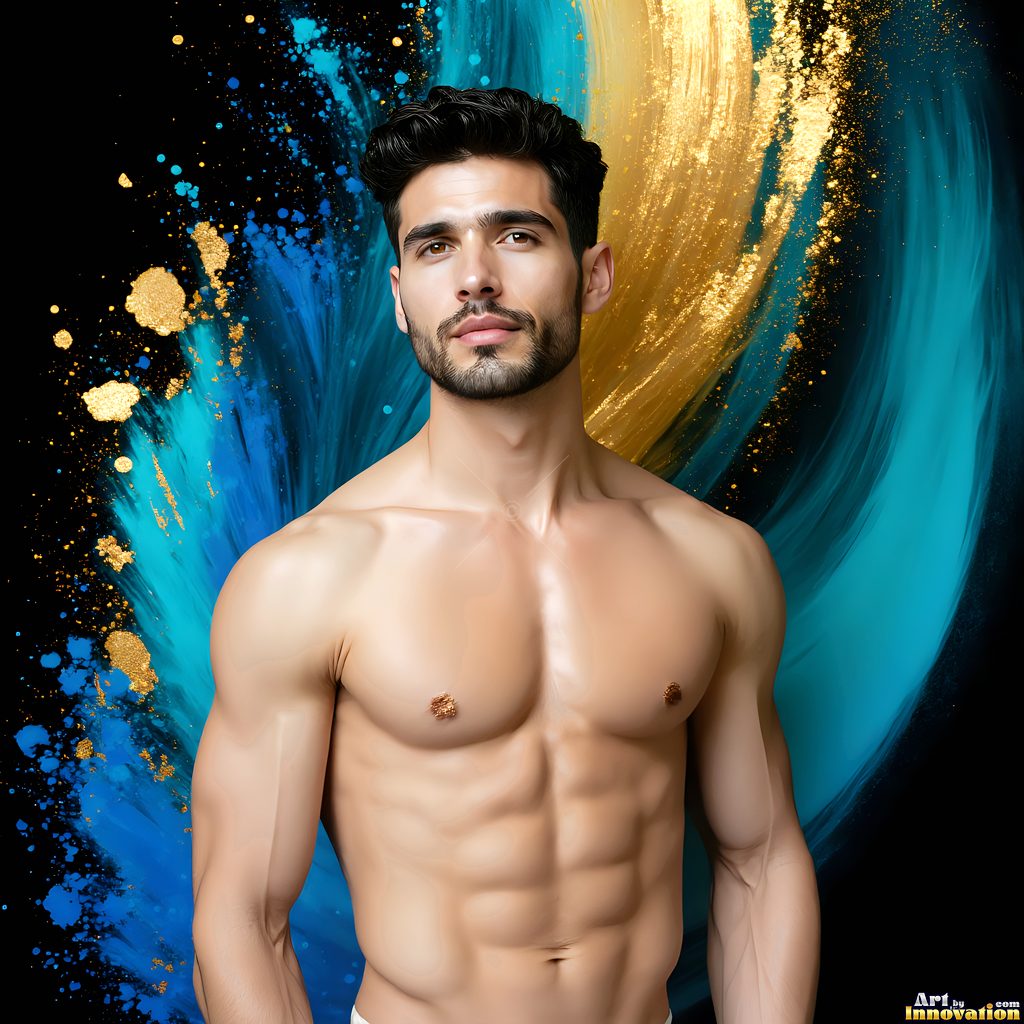 Men Enveloped by Color - AI Abstract Art | Art by Innovation
