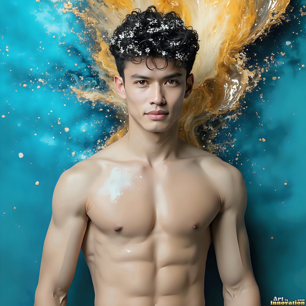 Men Enveloped by Color - AI Abstract Art | Art by Innovation